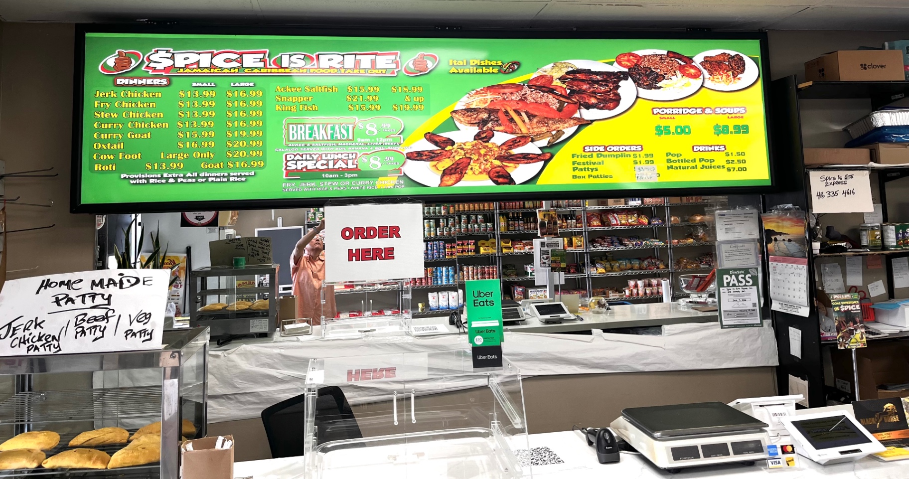 Menu board